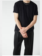 Roolrren Homme Organic Cotton Blend T Shirt in Black - On Model