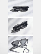 FUTURE UPDATE Retro Acetate Sunglasses in Gray