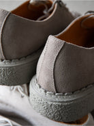 Soda Woven Suede Platform Sneakers in Gray - Detail