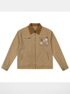 MEDM Lace Appliqu Detroit Jacket in Beige