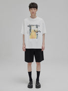 NANS Wilderness Parade Mercerized Tee in Black - On Model