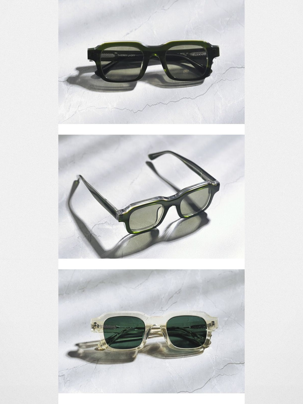 FUTURE UPDATE Retro Acetate Sunglasses in Green