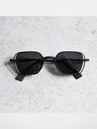 FUTURE UPDATE Hammered Titanium Sunglasses in Black