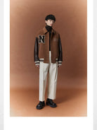 Nans Pleated Corduroy Cropped Trousers in White - On Model