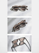 FUTURE UPDATE Round Acetate Sunglasses in Beige