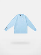 MEDM Embroidered Logo Long Sleeve Tee in Sky Blue