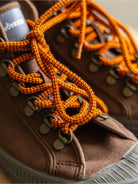 Soda Vulcanized Canvas Hiker Sneakers in Brown - Detail