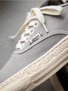 Soda Retro Canvas Low Top Sneakers in Gray - Detail