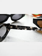 FUTURE UPDATE Sculptural Cat Eye Sunglasses in Gray - Detail