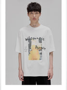 NANS Wilderness Parade Mercerized Tee in Black - On Model