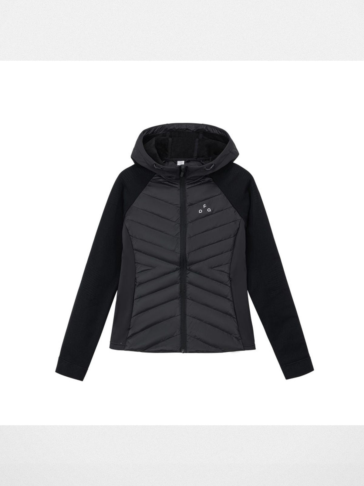 FPA Spliced Hooded Puffer Jacket in Black