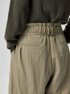 Simple Project Curved Leg Tencel Blend Trousers in Mint - Detail