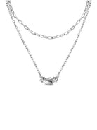 BLACKHEAD Double Layer Magnetic Hand Necklace in Silver