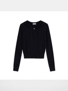 Alright then Zip Up Merino Wool Hoodie in Black