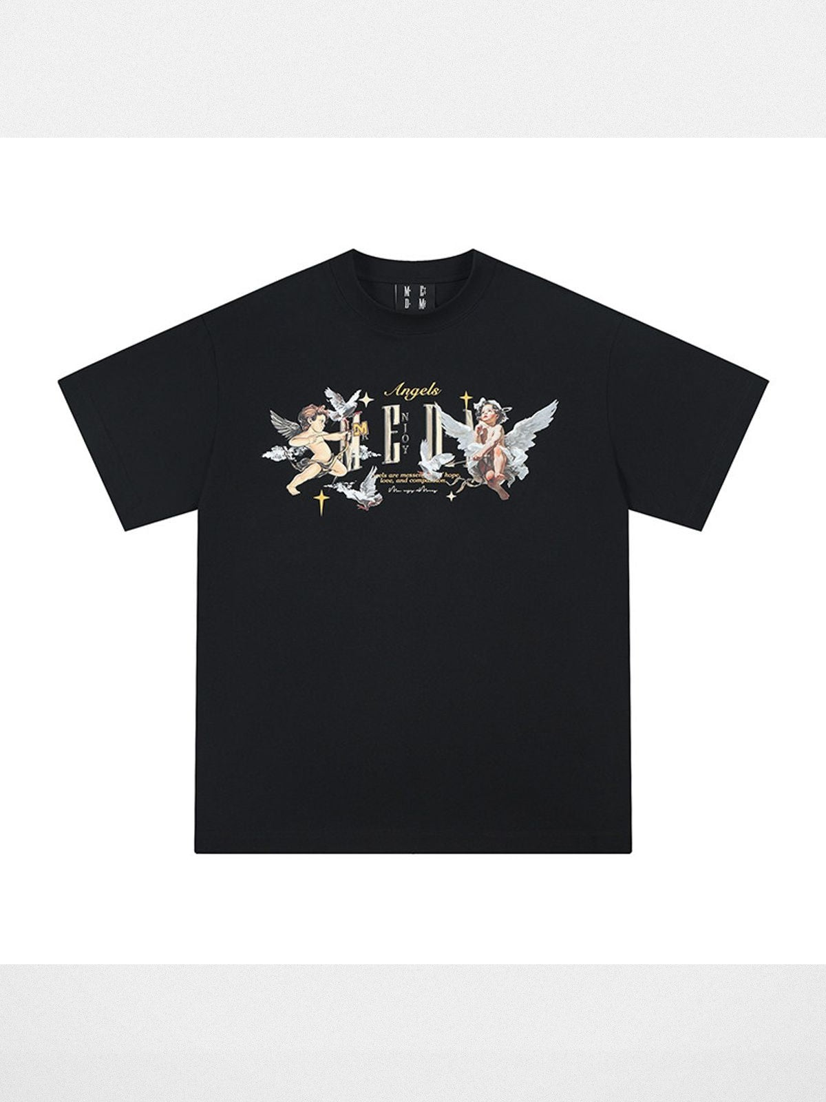 MEDM Angel Dove Oversized T Shirt in Black