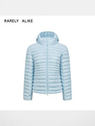 RARELY ALIKE Detachable Hood Down Puffer in Sky Blue