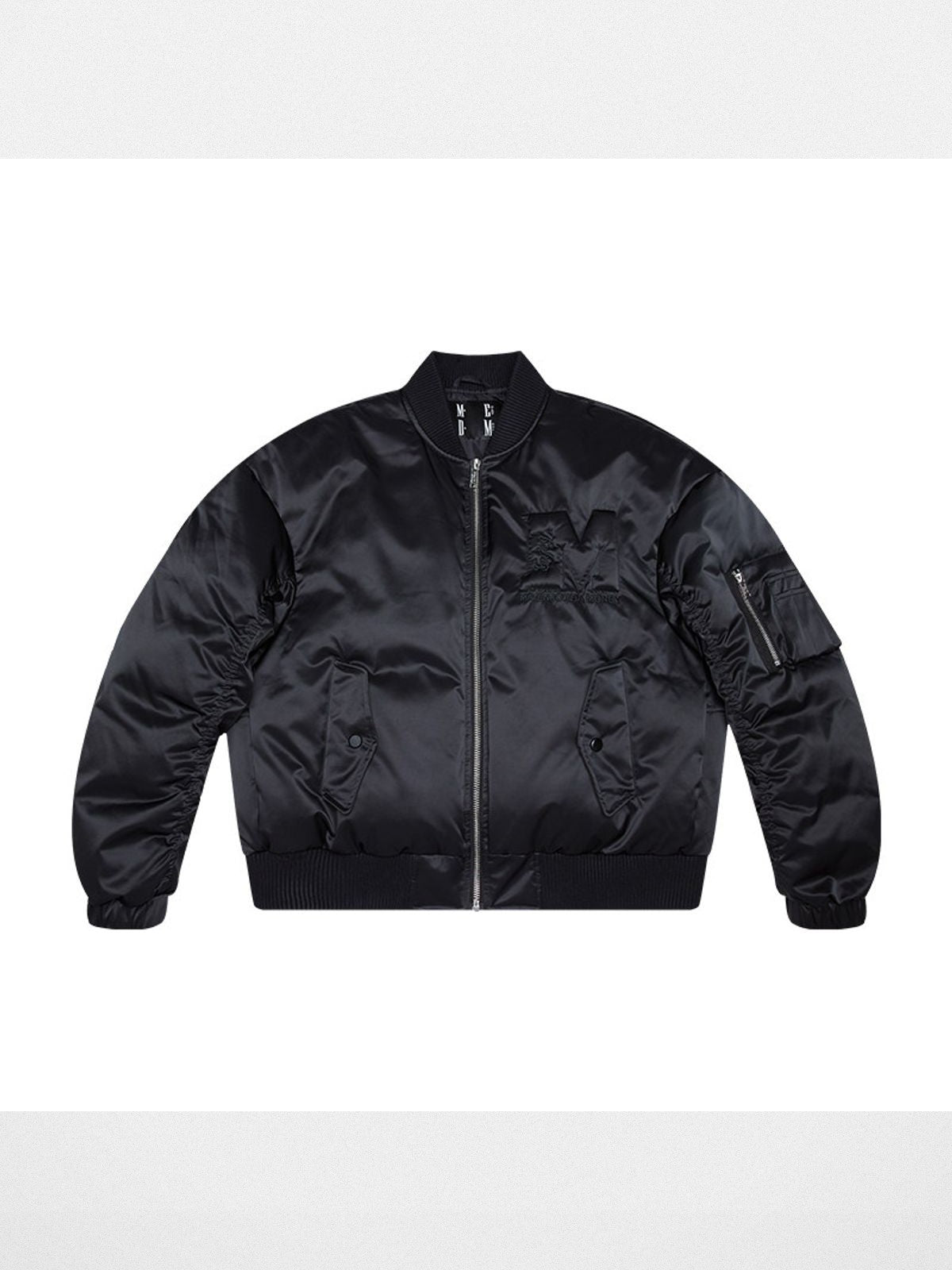 MEDM Oversized Duck Down MA1 Bomber in Black