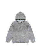 MasonPrince Distressed Paint Effect Hoodie in Gray