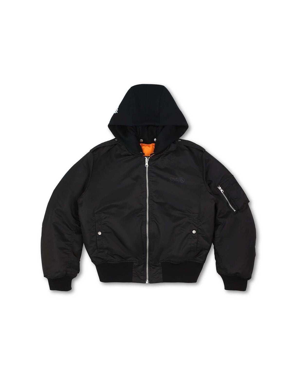 SOD Online Store Narcoleptic Hooded Bomber Jacket in Black