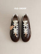 OLD ORDER Dark Brown German Army Trainers in Brown