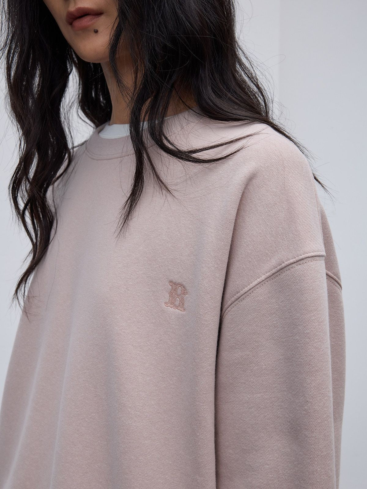 RandomPiece Cotton Kapok Blend Sweatshirt in Pink - Detail