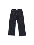 SOD Waxed Leather Buckle Jeans in Black