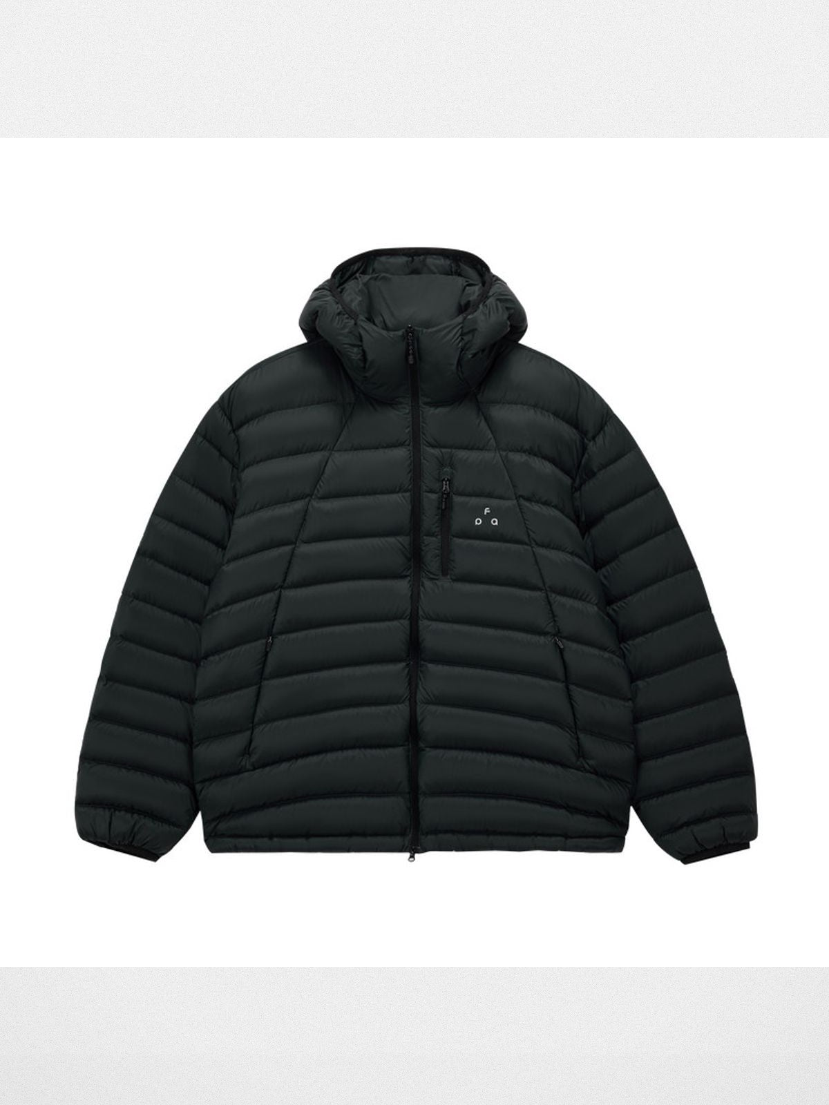 FPA Lightweight Hooded Down Puffer in Black