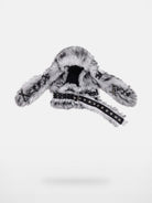 CFIERCE Grey Rabbit Faux Fur Balaclava in Gray