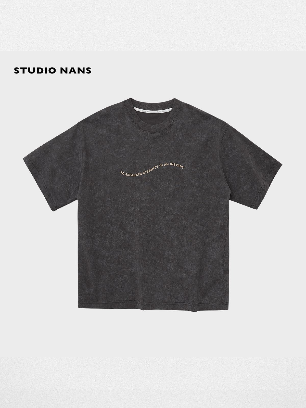 NANS Heavyweight Washed Graphic Tee in Gray