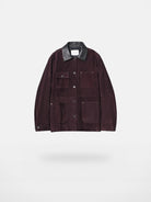 Roolrren Homme Suede Michigan Work Jacket in Burgundy