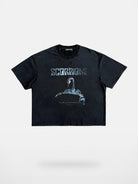 UNKNOWNWORLD Distressed Metallic Scorpio Tee in Black