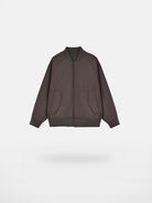 Roolrren Homme Wool Blend Varsity Jacket in Brown