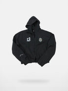 SOD Washed Layered Zip Up Hoodie in Black