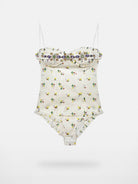 SHUSHUTONG Rhinestone Cami Bodysuit in White