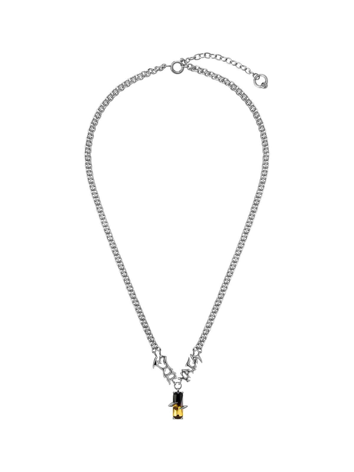 Blackhead Vinyl Wave Gradient Necklace in Silver