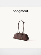 Songmont Small Nappa Leather Bowling Bag in Brown