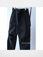 Roolrren homme Detachable 2 in 1 Cargo Pants in Black