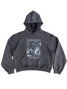 UNKNOWNWORLD Distressed Washed Graphic Hoodie in Black