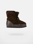 RARELY ALIKE Wool Lined Hidden Wedge Boots in Brown