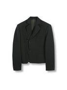 SOD Deconstructed Asymmetric Wool Blazer in Black