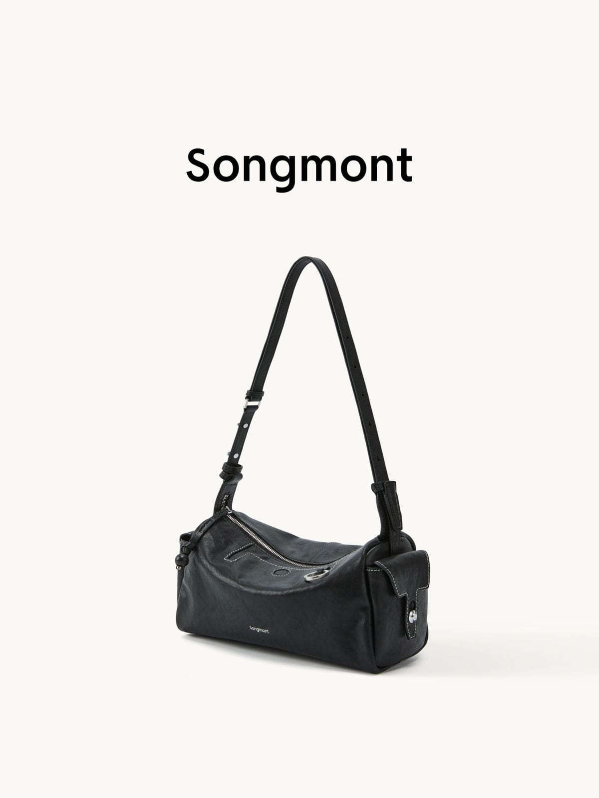 Songmont Tumbled Leather Mini Camera Bag in Black