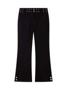 THELIGHT OFFICIAL Studded Micro Flare Trousers in Black