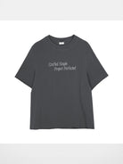 Simple Project Garment Dyed Slogan T Shirt in Gray