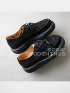 Soda Woven Suede Platform Sneakers in Black