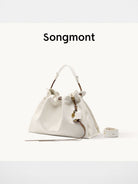 Songmont Slouchy Nappa Leather Tote in White