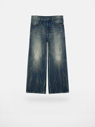 Simple Project Lightning Wash Wide Leg Jeans in Blue