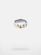 BLACKHEAD Structural Two Tone Star Ring in Gold