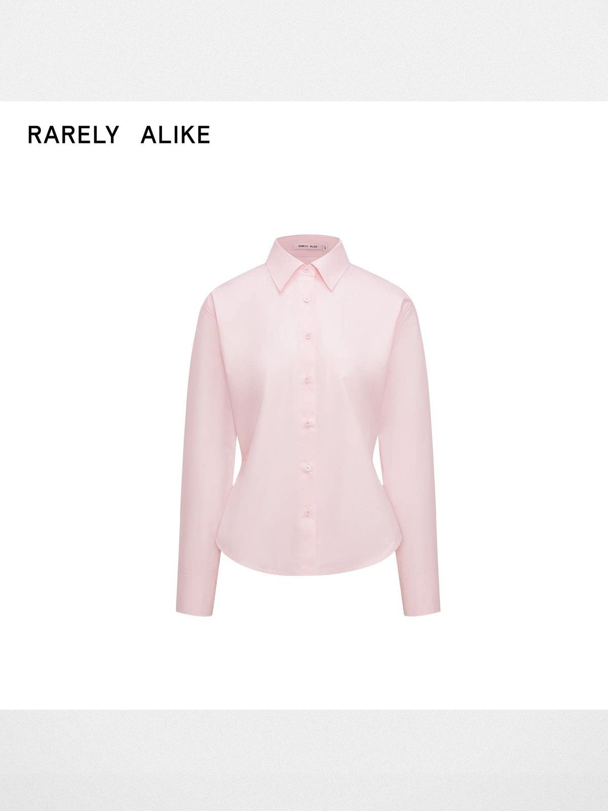 RARELY ALIKE Two Way Tie Waist Cotton Shirt in Pink