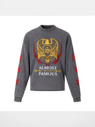 SWFI Distressed Graphic Waffle Long Sleeve in Gray