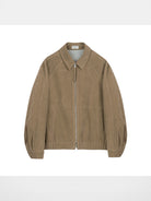 Simple Project Suede Texture Raglan Jacket in Khaki